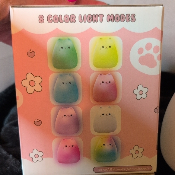 White Cat-Shaped Silicone Toy Light - Picture 5 of 9